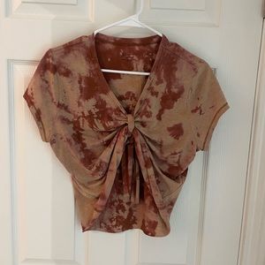Cute bleach tie dye top. One of a kind.